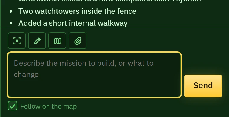 Tag a place, sketch on the map, attach the map, attach a picture