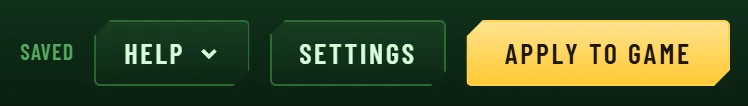 Saved, Help, Settings, and Apply to game