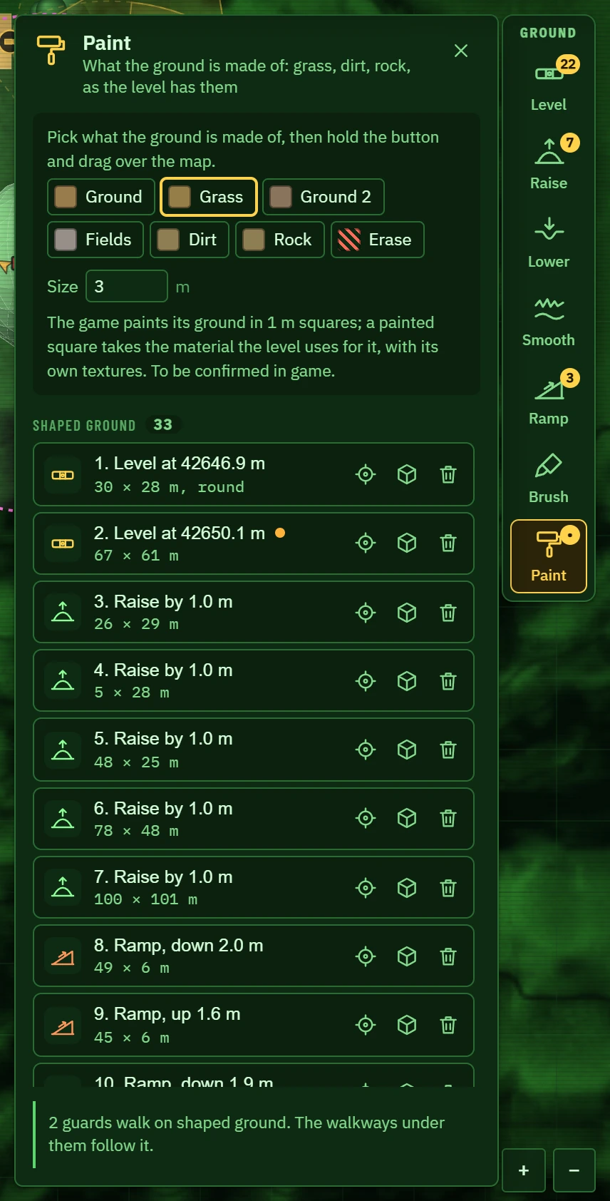 Paint: the level's own materials
