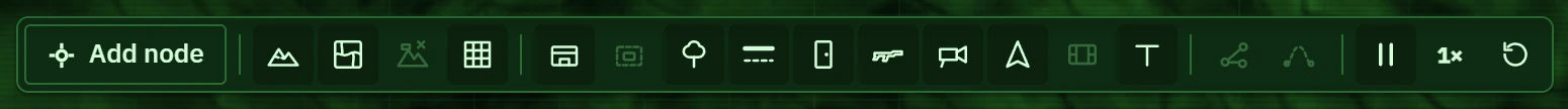 The layers bar, top left of the map
