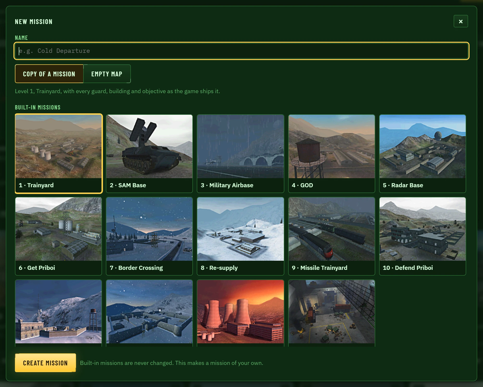 New mission: a name, and what to start from